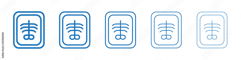 X-ray icon Symbol collection thin outline set X-ray icon Symbol collection thin outline set