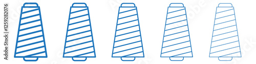 Yarn icon Symbol collection thin outline set