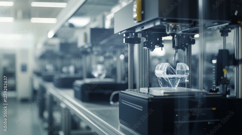 Advanced manufacturing facility with 3D printers. Featuring additive manufacturing processes. Highlighting innovation in production. Ideal for tech industry reports. Advanced manufacturing facility with 3D printers. Featuring additive manufacturing processes. Highlighting innovation in production. Ideal for tech industry reports.