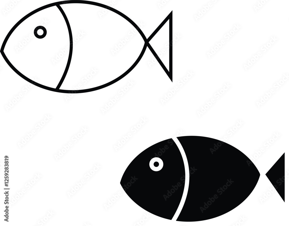 Fish Icon with Transparent Background. – Line icon of a fish symbolizing marine life, seafood, and aquatic environments with transparent background. Fish Icon with Transparent Background. – Line icon of a fish symbolizing marine life, seafood, and aquatic environments with transparent background.