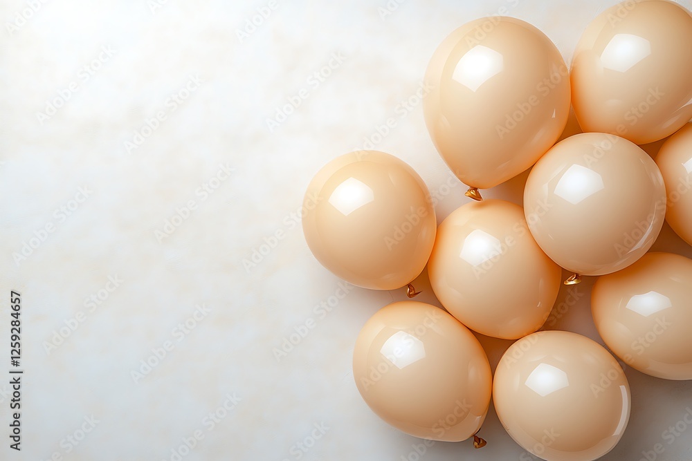 Delicate abstract background with pale balloons soft texture minimalist style indoor setting Delicate abstract background with pale balloons soft texture minimalist style indoor setting