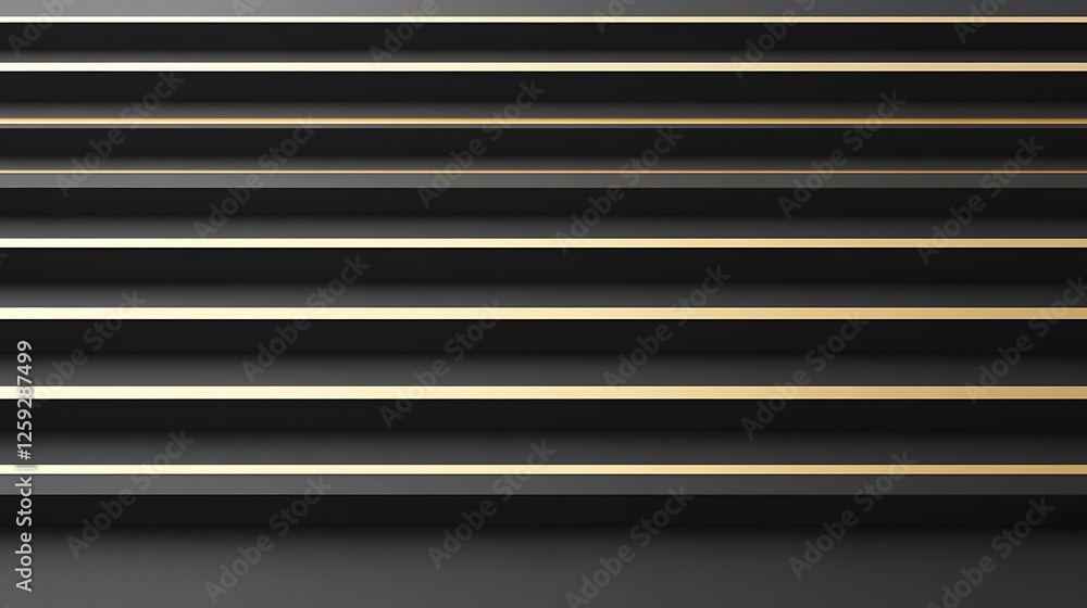 Obraz premium Gold lines, black steps, abstract background, design