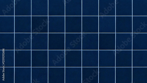 Close-up of dark blue ceramic tile texture background
