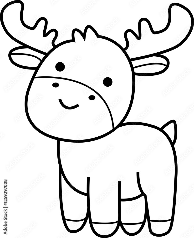 deer cute animal cartoon ,clipart, doodle, Hand drawn style ,png ,illustration deer cute animal cartoon ,clipart, doodle, Hand drawn style ,png ,illustration