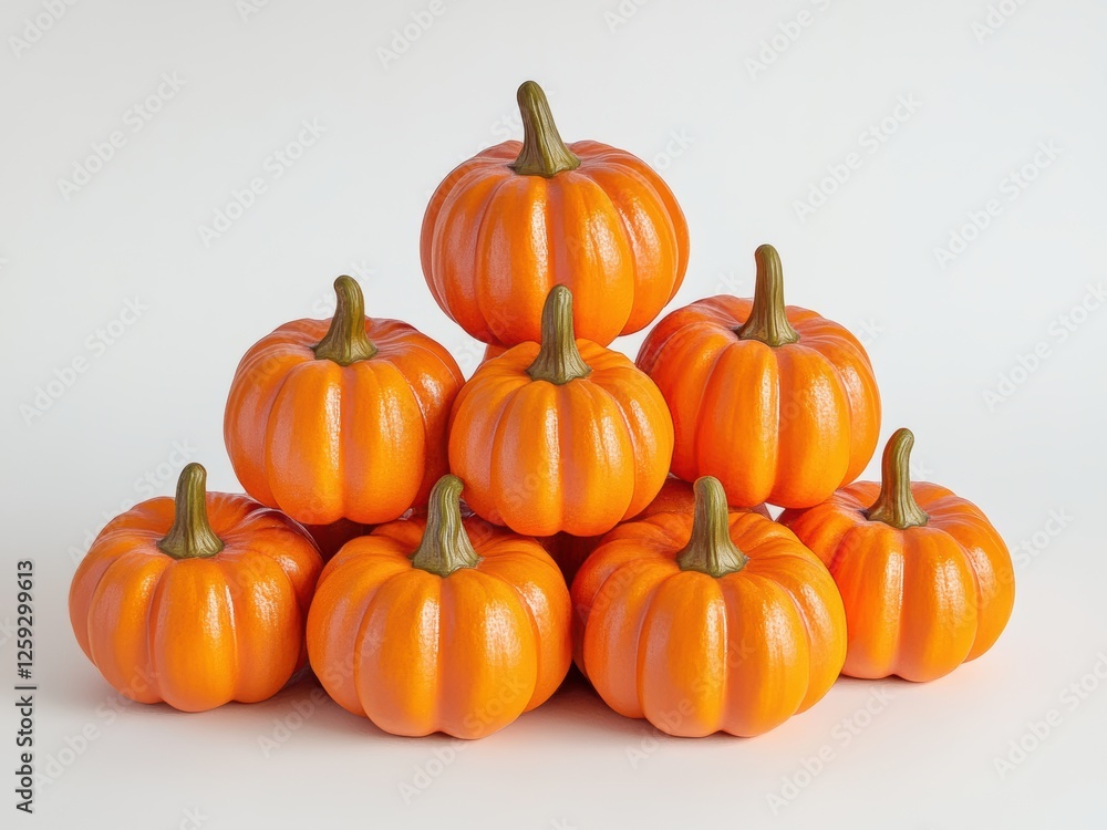 Stack of Small Orange Pumpkins Stack of Small Orange Pumpkins