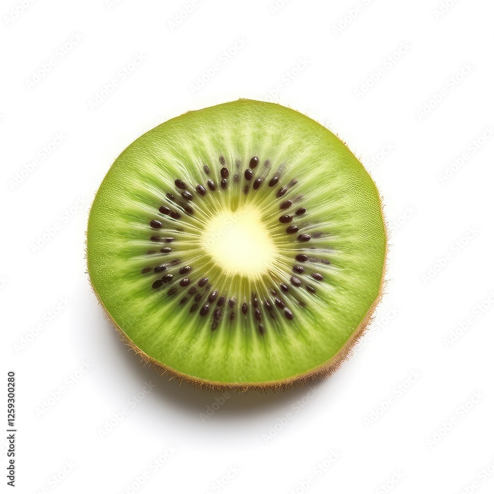 Close-up of a Sliced Kiwi Fruit: A Burst of Freshness Close-up of a Sliced Kiwi Fruit: A Burst of Freshness