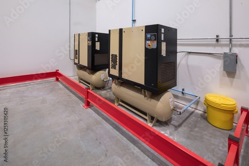 air compressor in warehouse