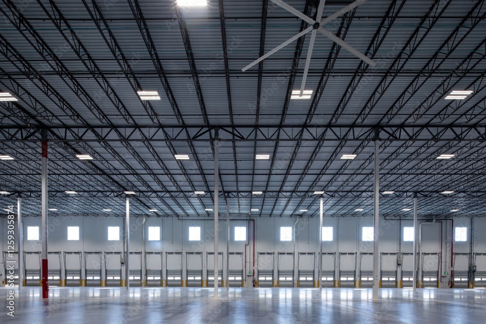 Fototapeta premium Empty warehouse