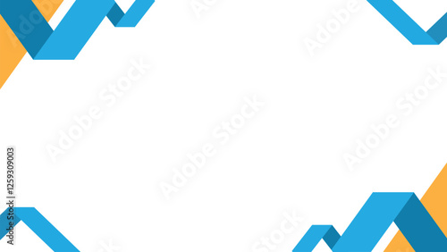 Abstract background design with modern technology style with a combination of white, blue and orange colors.