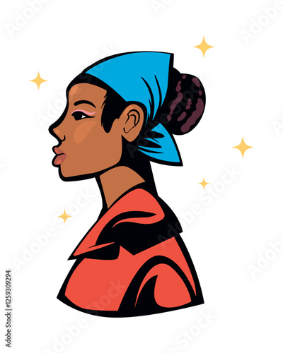 Athletic Woman Portrait Icon