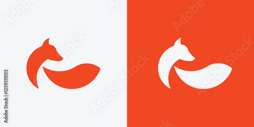 A simple and minimalist fox logo design that is suitable for fashion brands