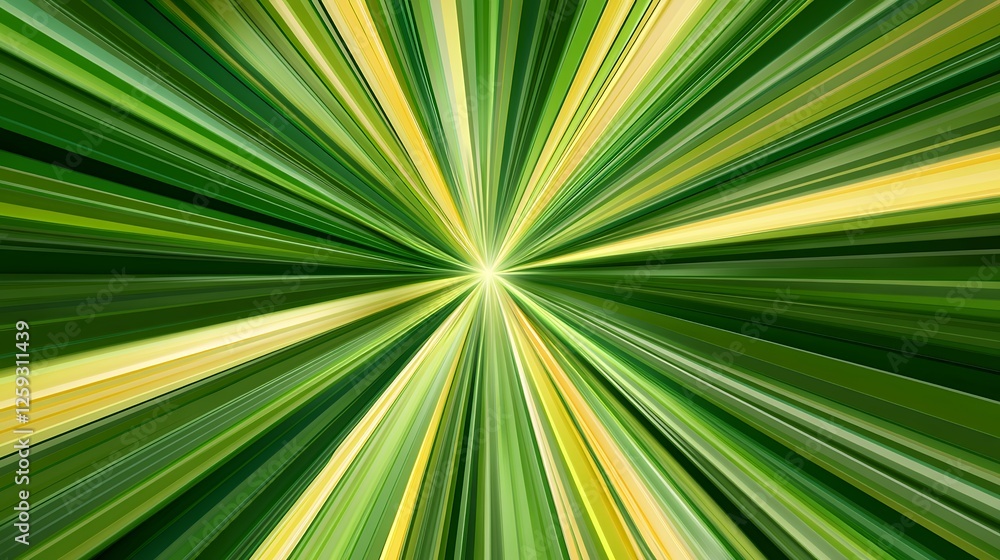Obraz premium Abstract Green And Yellow Radiating Lines Background