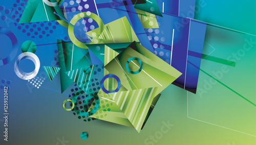 Abstract background geometric design with colorful gradients