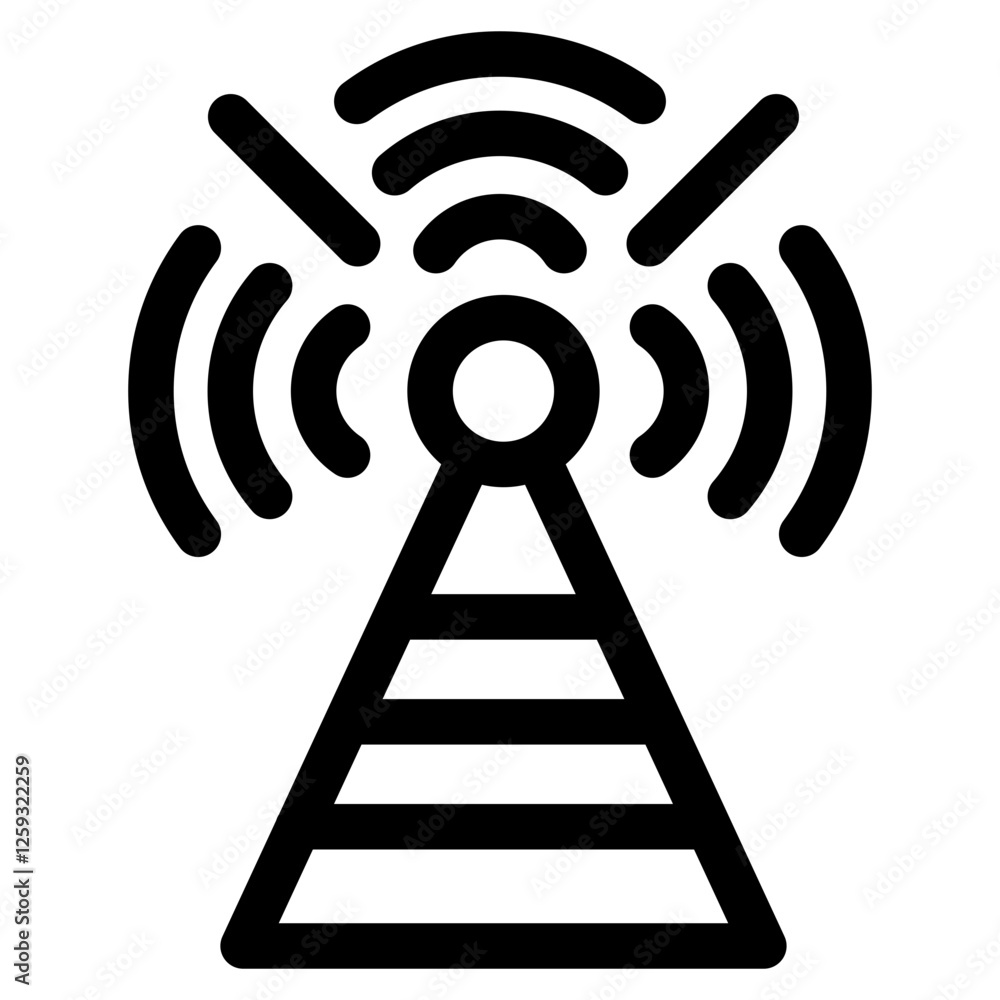 broadcast icon element for design broadcast icon element for design