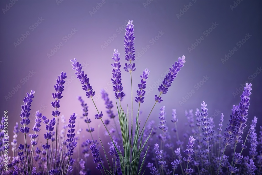 Fototapeta premium Soft Lavender Gradient Background with Smooth Transition from Light to Dark Shades