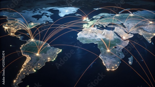 a global e commerce network traffic maps.