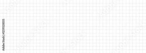 Seamless checkered paper texture. Journal planer page with dotted grid. Retro bullet notebook background. Simple square graph pattern. School math sheet wallpaper. Vector repeating workbook template
