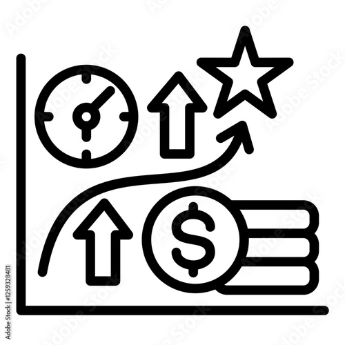 Yield Curve Icon