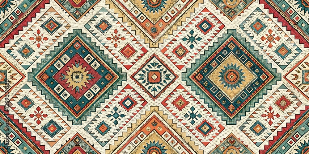 Ethnic Rug Pattern Collage Portrait Background, Artistic Rug Texture Design, Bohemian Portrait Photography Ethnic Rug Pattern Collage Portrait Background, Artistic Rug Texture Design, Bohemian Portrait Photography