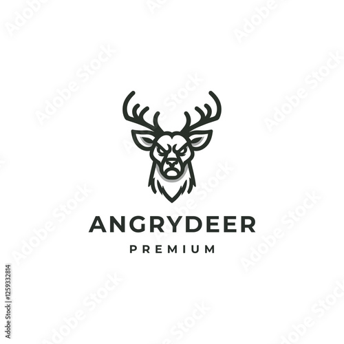 A bold line art logo of an angry deer, representing power, speed, and raw intensity.