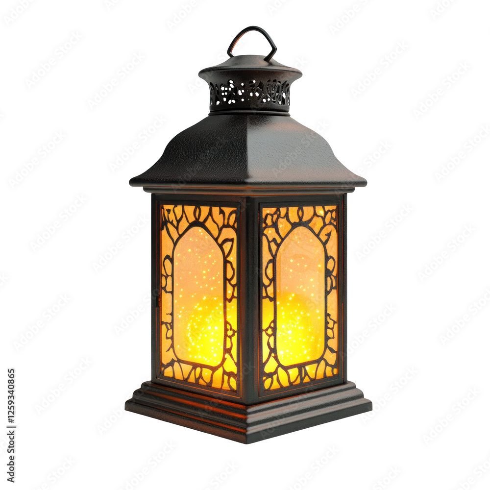 decorative lantern with glowing led light isolated on white or transparent background decorative lantern with glowing led light isolated on white or transparent background