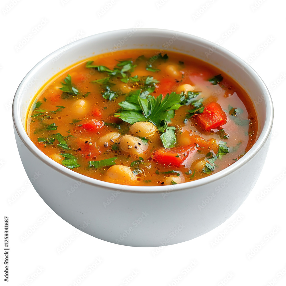 delicious harira a hearty soup isolated on white or transparent background delicious harira a hearty soup isolated on white or transparent background