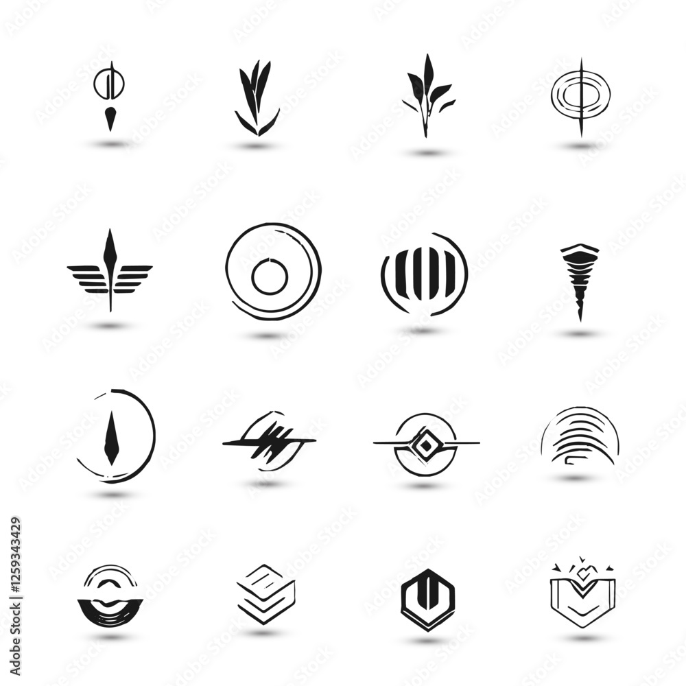 Set collection icon brand identity business logo design idea Set collection icon brand identity business logo design idea