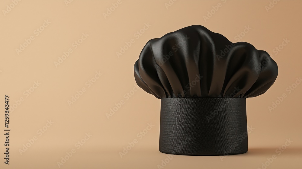 black chef's hat on isolated background black chef's hat on isolated background