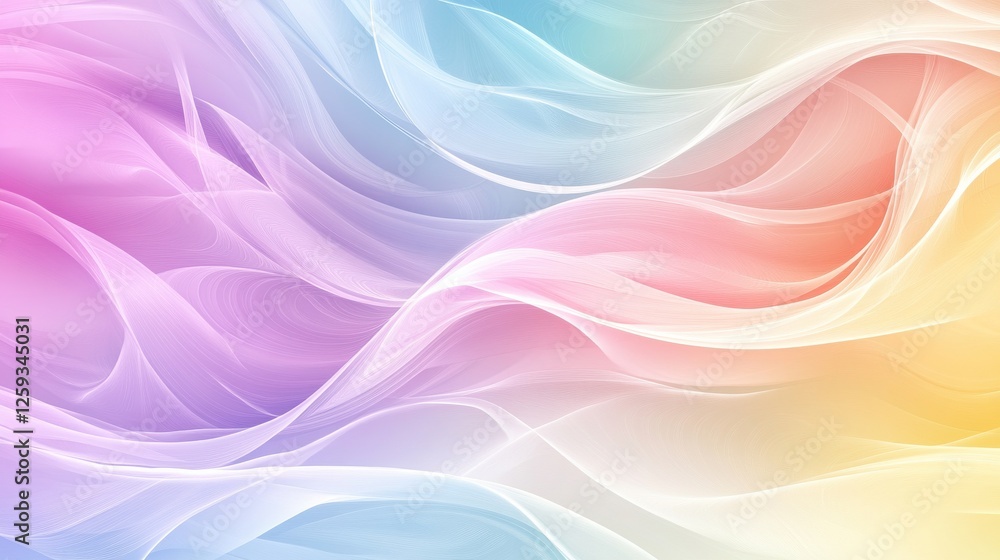 Fototapeta premium Soft Flowing Colors with Pastel Tones and Gentle Light Effects