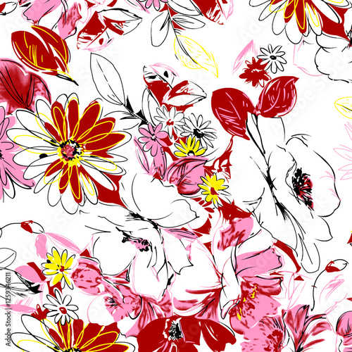 Abstract Flower background suitable for home decore and wallpaper purpose