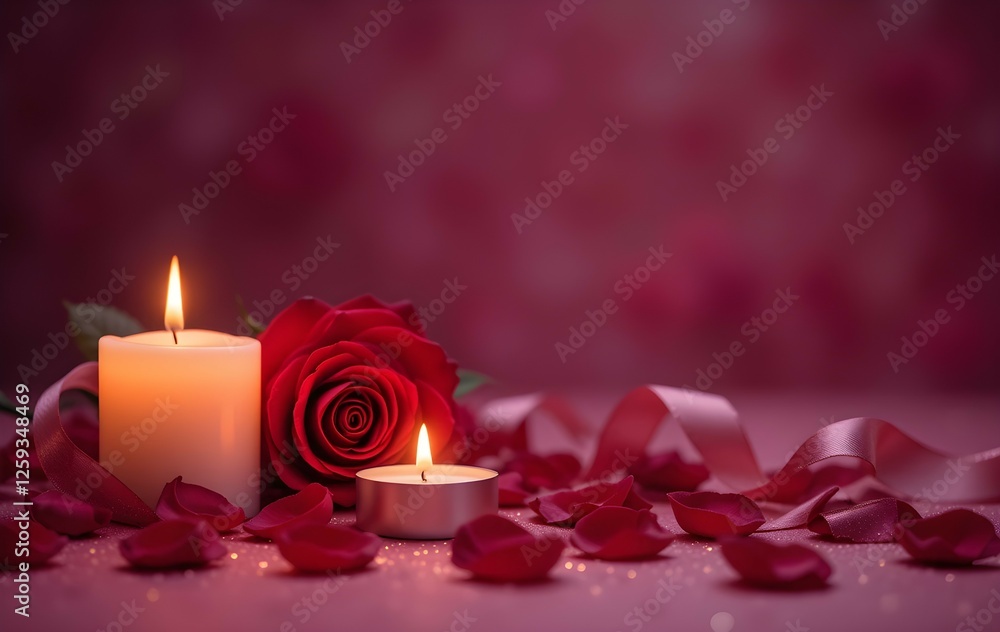 Elegant Candlelight and Red Rose Romantic Setting – Perfect for Valentine’s Day, Anniversaries, and Romantic Evenings Elegant Candlelight and Red Rose Romantic Setting – Perfect for Valentine’s Day, Anniversaries, and Romantic Evenings
