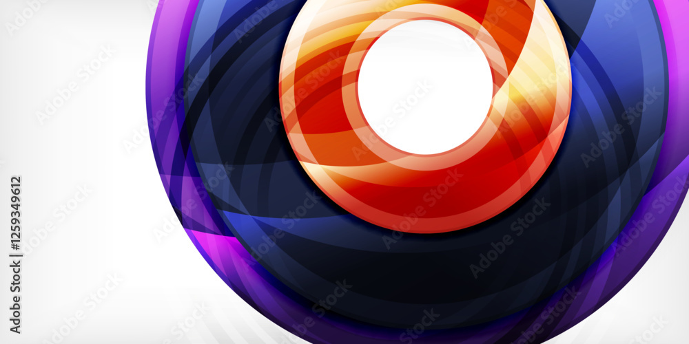 Circles, round elements, ring shapes premium background. Vector Illustration For Wallpaper, Banner, Background, Card, Book Illustration, landing page