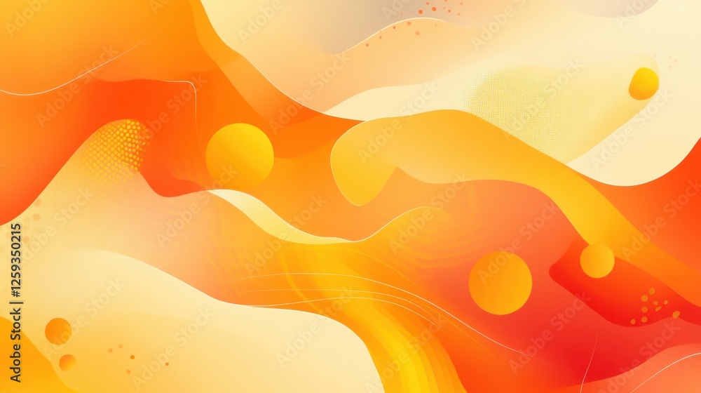 Vibrant Abstract Waves in Warm Shades of Orange and Yellow Vibrant Abstract Waves in Warm Shades of Orange and Yellow