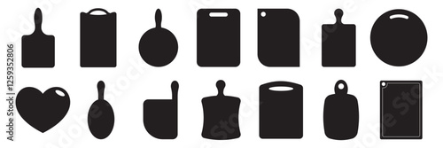 kitchen cutting board vector set