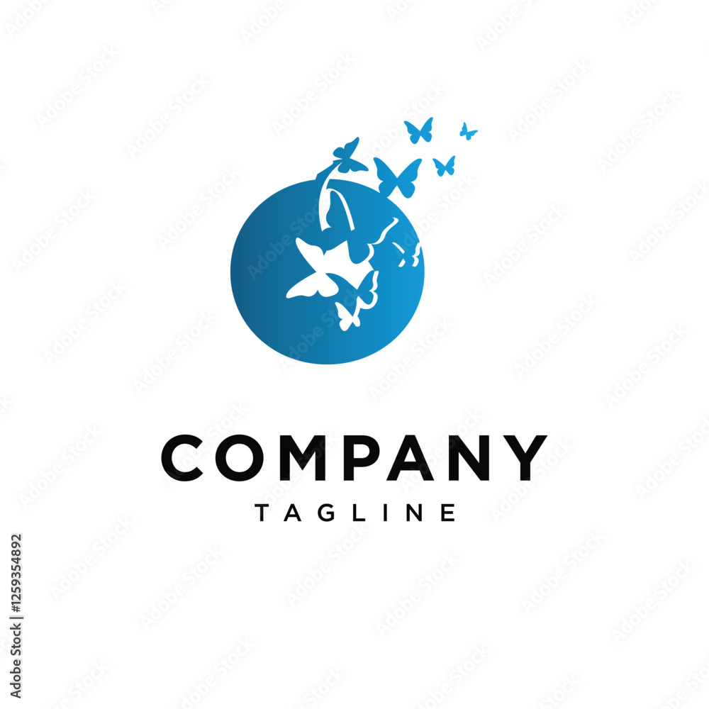 Fototapeta premium Letter O Butterfly Logo Icon Vector