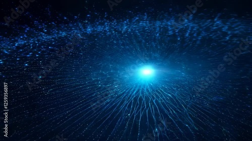 Blue Particle Burst