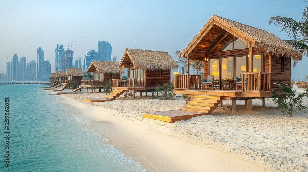 Luxury Beachfront Cabanas: Arabian Gulf Oasis Luxury Beachfront Cabanas: Arabian Gulf Oasis