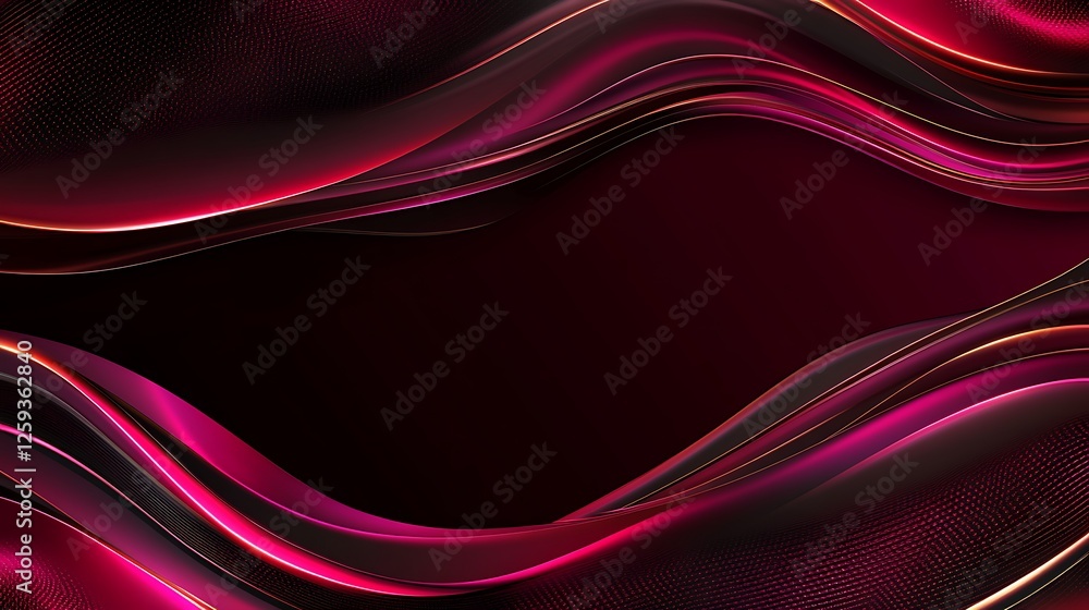 Abstract red waves, dark background, design Abstract red waves, dark background, design