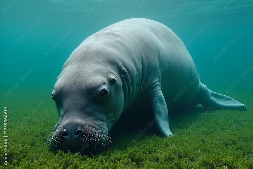 Naklejka premium sea lion on the beach