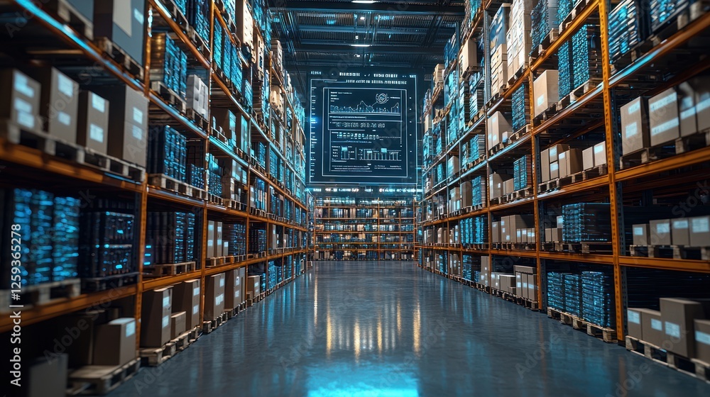 Modern Warehouse Inventory Management System Display Modern Warehouse Inventory Management System Display