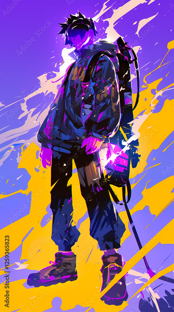 Naklejka premium Survivor Style Street kids Character colorful