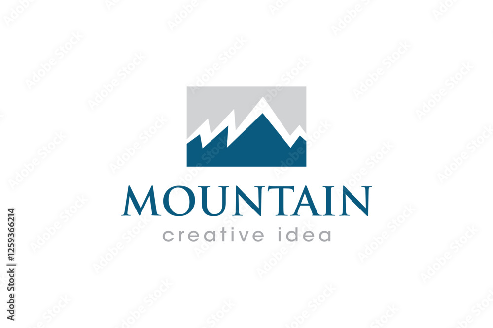 Creative Mountain Concept Logo Design Template Creative Mountain Concept Logo Design Template