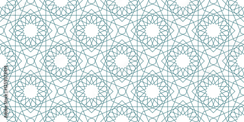 Seamless Islamic Geometric Pattern Traditional, Elegant, and Intricate Design for Backgrounds, Textiles, and Digital Art