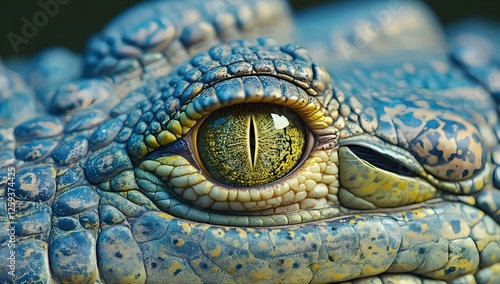 crocodile texture background with close up macro of sharp crocodile eyes