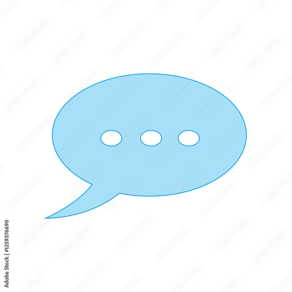 Bubble chat logo icon illustration flat Bubble chat logo icon illustration flat