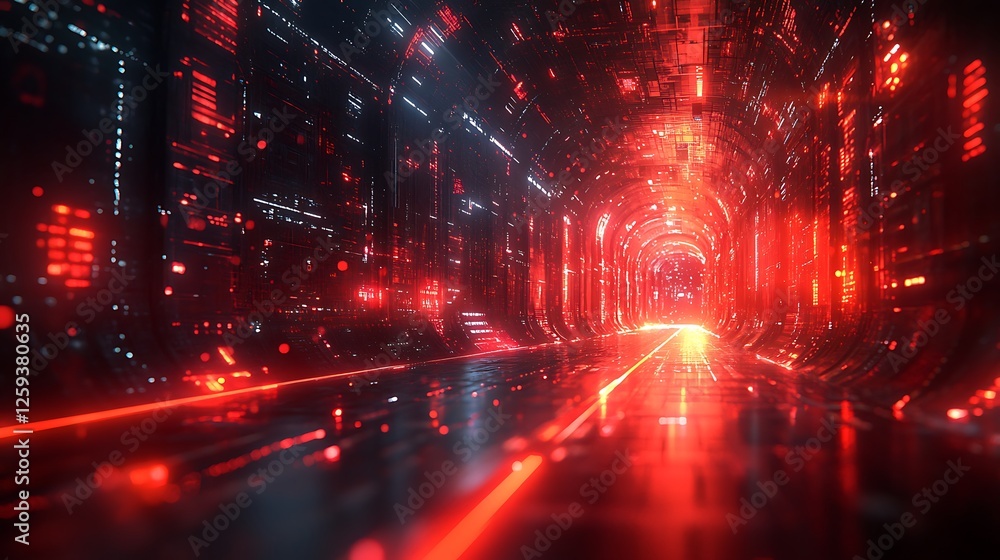 Red laser-like streaks creating a high-tech cyber theme Red laser-like streaks creating a high-tech cyber theme