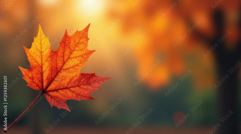 A single autumn leaf, vibrant orange and red, gently descends against a softly blurred backdrop of fall foliage, evoking a sense of tranquility and seasonal change. A single autumn leaf, vibrant orange and red, gently descends against a softly blurred backdrop of fall foliage, evoking a sense of tranquility and seasonal change.