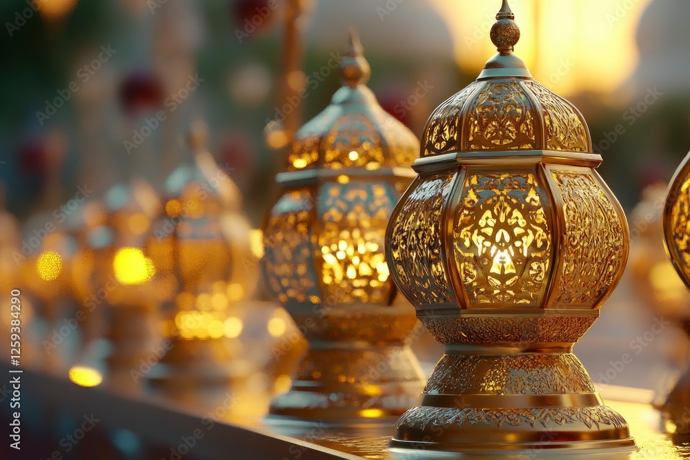 real item of golden ramadan fanoos with generative ai real item of golden ramadan fanoos with generative ai