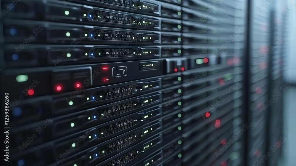 Identity Management Securing Organizing Digital Safety Close-up of data server technology equipment. Identity Management Securing Organizing Digital Safety Close-up of data server technology equipment.