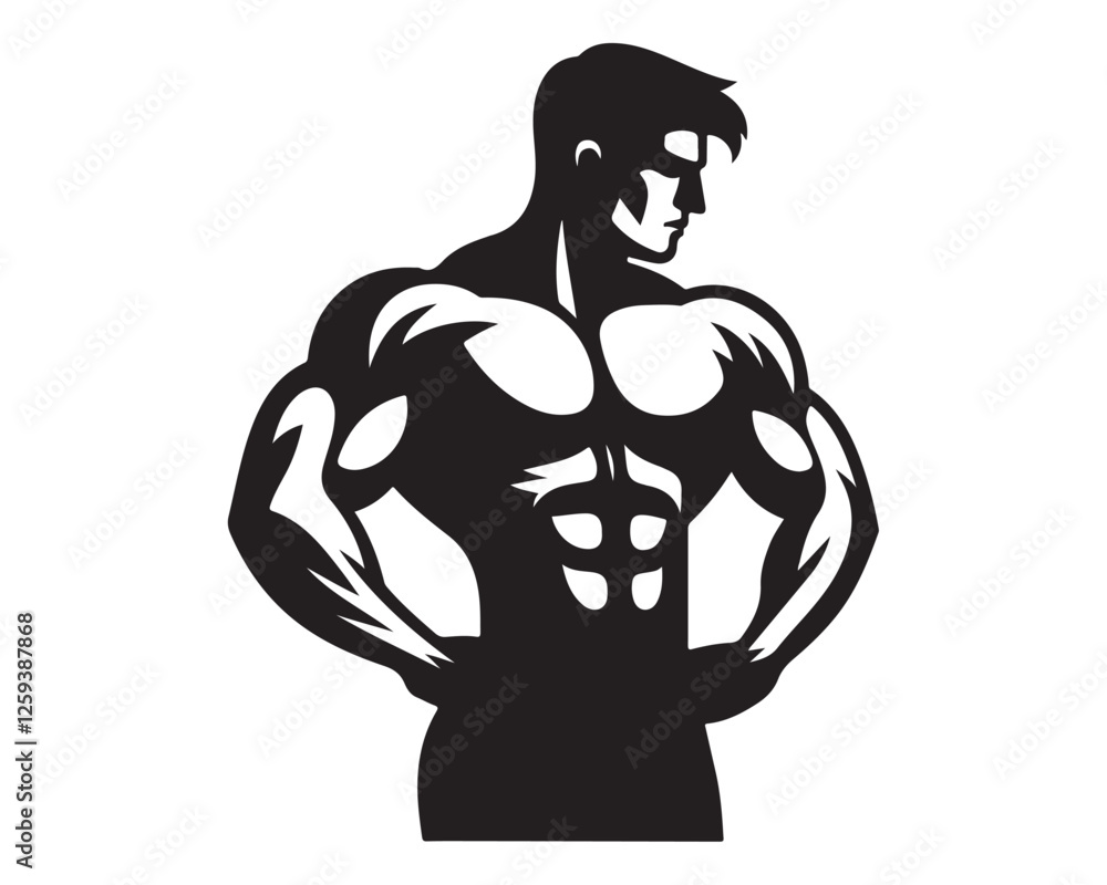 Fototapeta premium Muscular bodybuilder 5.eps